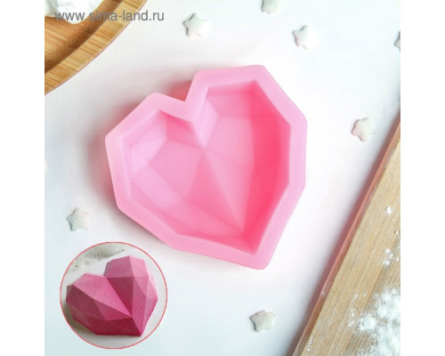 Молд силиконовый 7×6,5 см "Сердце" для кондитеров
