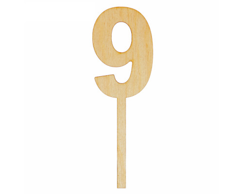 Топпер цифра "9", 4х12см